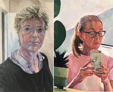 Jane French and Alex Cooper self portraits (detail)