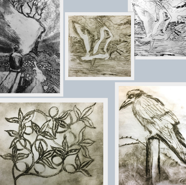 Jo Sheppard student etchings