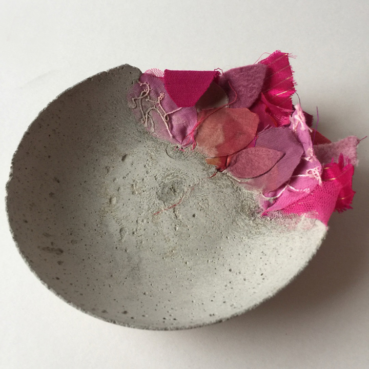 Ruth Singer, cloth & concrete bowl
