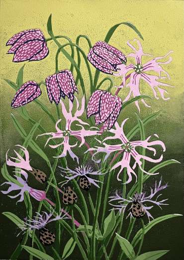 Thumbnail image of 006 | Frank Bingley | Fritillaria, Ragged Robin, Knapweed - LSA Annual Exhibition 2022 | Catalogue A - C