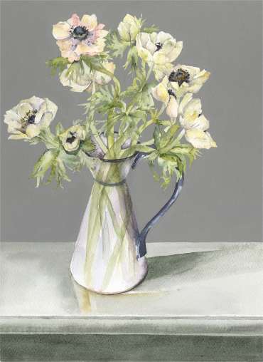 Thumbnail image of 018 | Vivienne Cawson | Anemones in Blue and White Jug - LSA Annual Exhibition 2022 | Catalogue A - C
