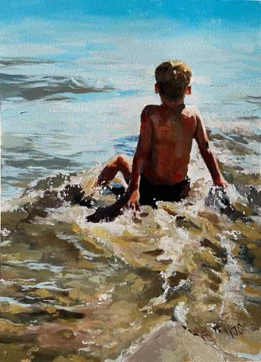 Thumbnail image of 029 | Ian Cox | Rory at the Beach - SOLD - LSA Annual Exhibition 2022 | Catalogue A - C