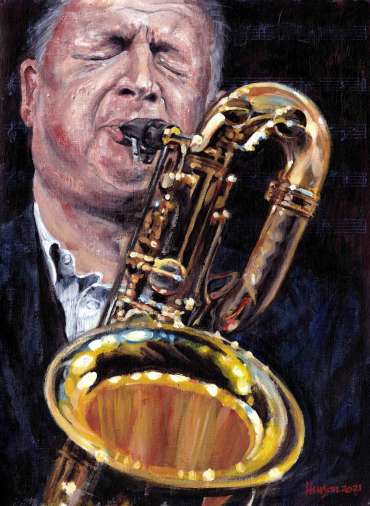 Thumbnail image of 061 | Robert Hewson | Bernie's Tune - Alan Barnes - LSA Annual Exhibition 2022 | Catalogue D - J