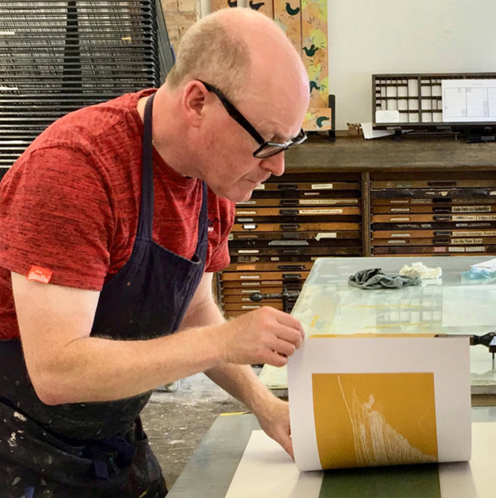Gregory Millar- lino printing workshop