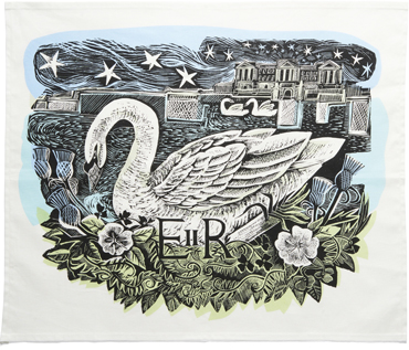 Gifts | Angela Harding | Queens Platinum Jubilee Tea Towel for the National Portrait Gallery