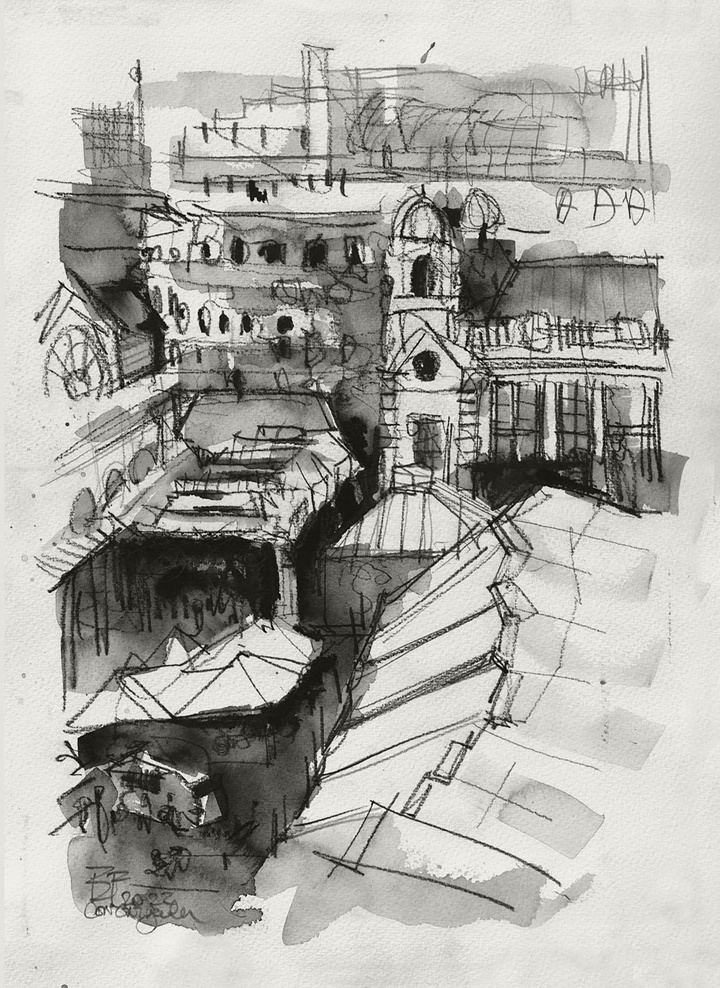 Emma Fitzpatrick, Covent Garden, drawing