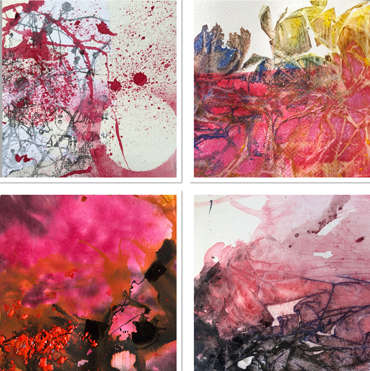Jo Sheppard - experimental techniques for wet media - student work