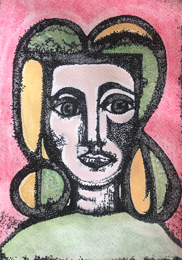 Jo Sheppard - gouache resist - student work