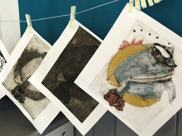 Jo Sheppard - collographs - student work