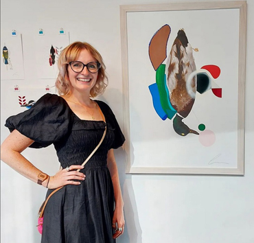 Lucy Stevens at her solo show 2022