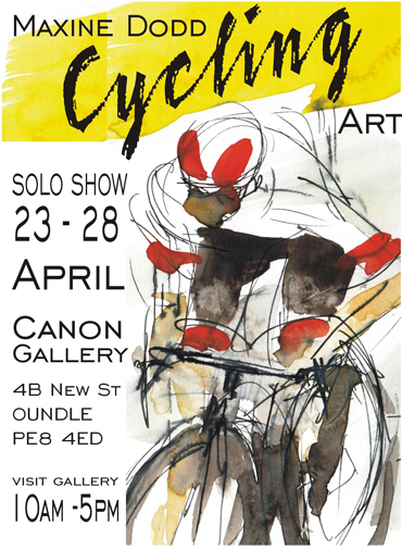 Maxine Dodd cycling exhibition poster