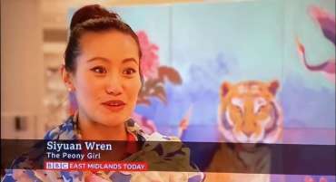 Thumbnail image of An interview with The Peony Girl featured on both BBC East Midlands Today and ITV News Central on 1st Feburary 2022 - Happy Spring Festival with John Lewis and The Peony Girl