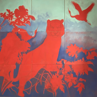 Thumbnail image of The design is laid out across nine separate panels - Happy Spring Festival with John Lewis and The Peony Girl