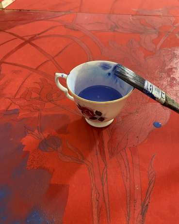 Thumbnail image of Chalk paint, mixed in a teacup - Happy Spring Festival with John Lewis and The Peony Girl