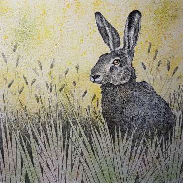 Thumbnail image of 132 Sally Struszkowski | Hare in the Grass   SOLD - LSA Annual Exhibition 2023 | Catalogue S - Z