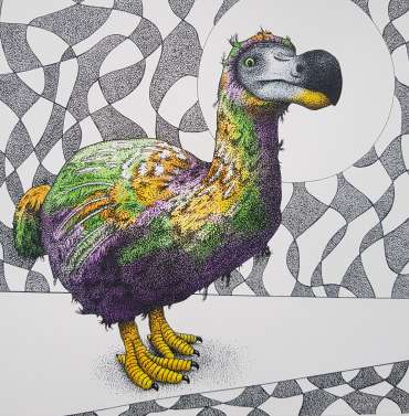 Thumbnail image of 133 Sally Struszkowski | Dodo in Green and Purple   SOLD - LSA Annual Exhibition 2023 | Catalogue S - Z