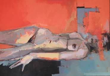 Thumbnail image of 136 James Thompson | Figure with Self Portrait - LSA Annual Exhibition 2023 | Catalogue S - Z
