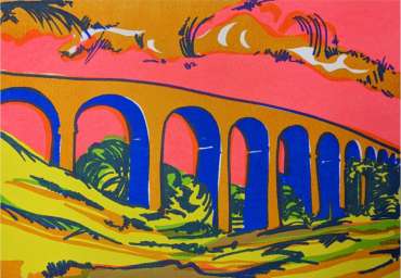 Thumbnail image of Sue Clegg | Low Gill Viaduct - Awards | Sue Clegg receives 'Surface Award' at Derby Print Open 2023