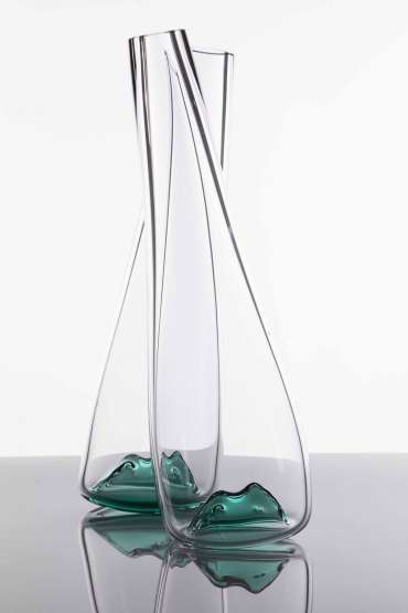 Thumbnail image of Tall Vessels with Green Sculptural Element by Angie Packer