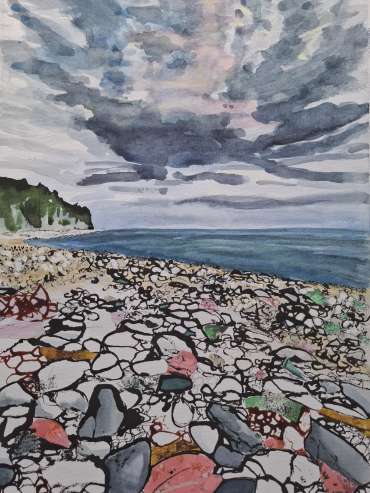 Danes Dyke Beach by Christine Pearson