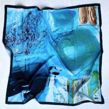 St Ives limited edition silk scarf by Deborah Bird