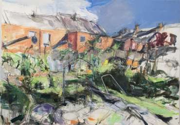 Shelving (painting in progress) by Deborah Ward