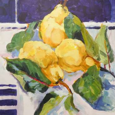 Golden Quinces by Hazel Crabtree