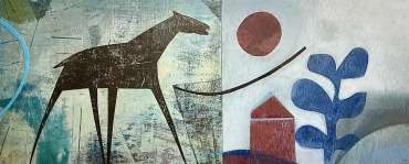 Thumbnail image of Horse with Blue Tree by Henrietta Corbett