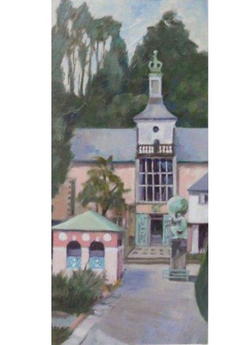 Thumbnail image of Walking in Portmeirion - triptych 3 by John Nixon