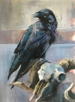 Thumbnail image of Raven and Sheep by Julie Manson
