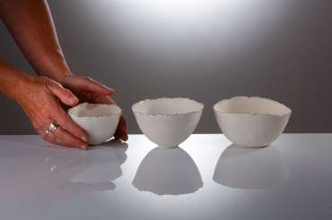 Thumbnail image of Glacial Flow Tea Bowl Trio by Liz Blyth