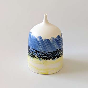 Thumbnail image of Small porcelain shape by Nigel Gossage