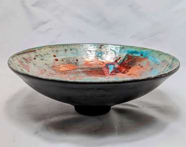 Thumbnail image of Shallow bowl with foot by Nigel Gossage