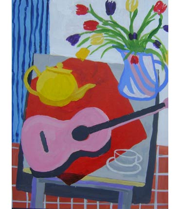 Thumbnail image of Pink Guitar by Roger Whiteway