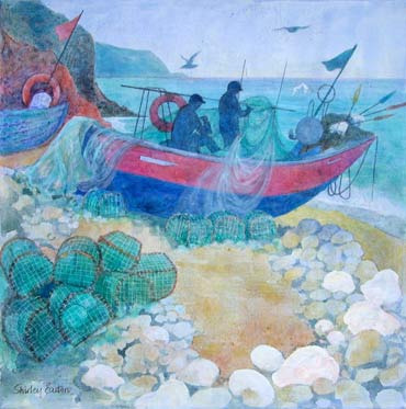 Thumbnail image of Mending Nets by Shirley Easton