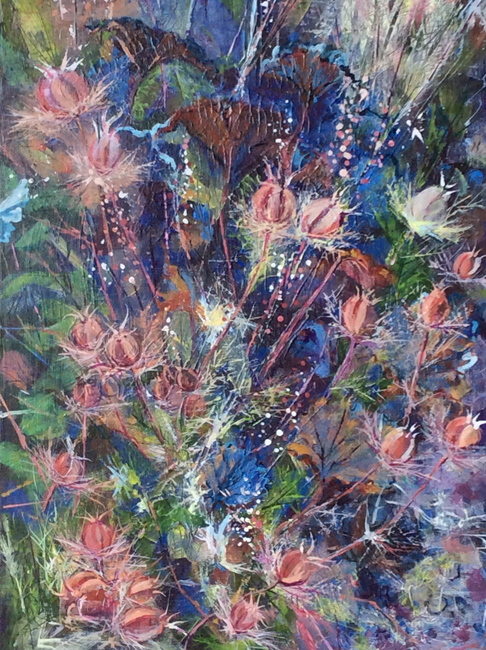 White Nigella, Black Heuchera by Toni Northcott