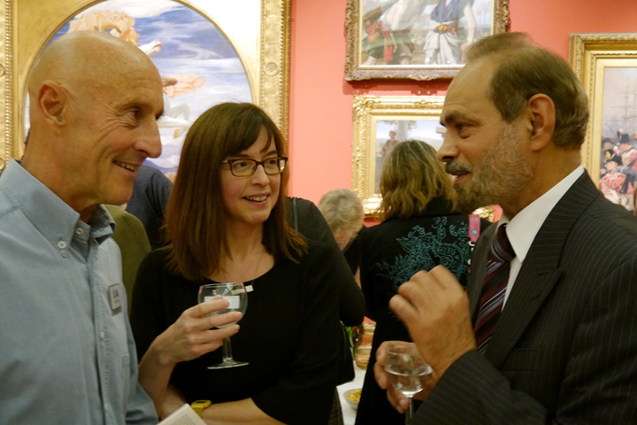 Trevor Bent, Jane French, Cllr Piara Singh Clair at the preview