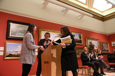 Thumbnail image of Yuanqing Zhang (Leicester High School for Girls) receives the Student Painting Prize - Little Selves - Preview Photographs