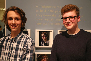 Thumbnail image of Robert Spicer (right) beside his prizewinning photograph, 'Guy' - Little Selves - Preview Photographs