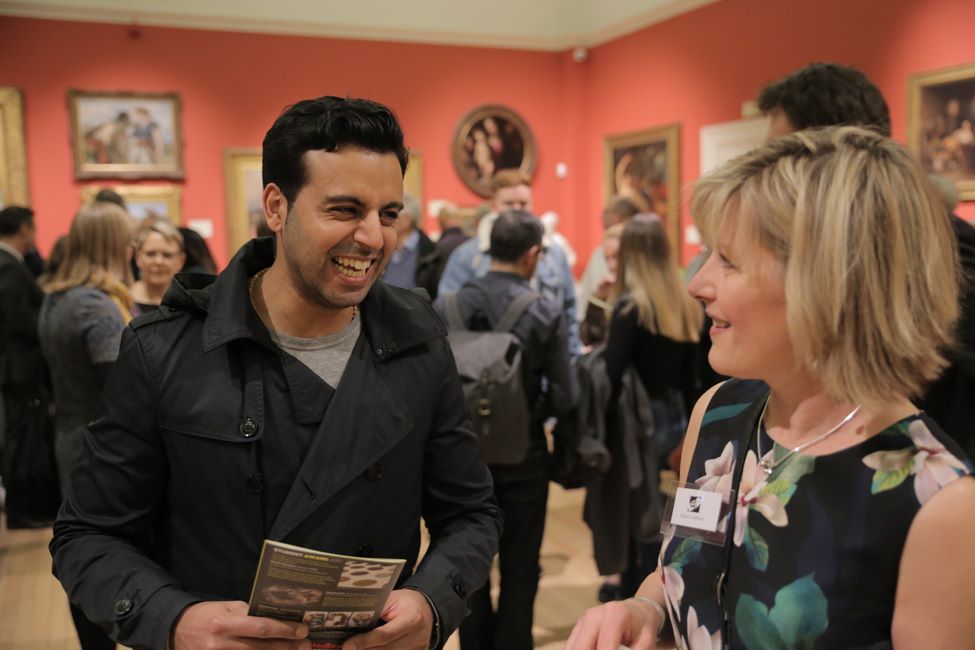Thumbnail image of Vishal Joshi with Hazel Crabtree - LSA Annual Exhibition 2017 Preview Evening