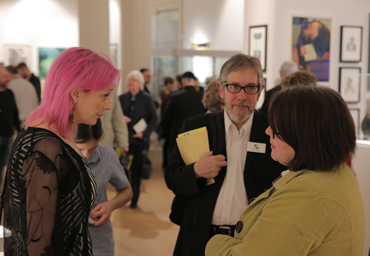 Thumbnail image of Lydia Towsey, Dave Pigeon at preview of LSA Annual Exhibition 2017 - LSA Annual Exhibition 2017 Preview Evening