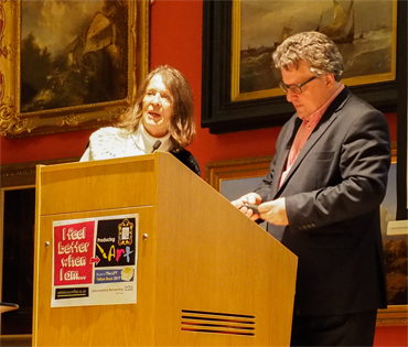 Thumbnail image of LSA Chair Suzanne Harry with LSA President Lars Tharp - Lars Tharp LSA Lecture 2017