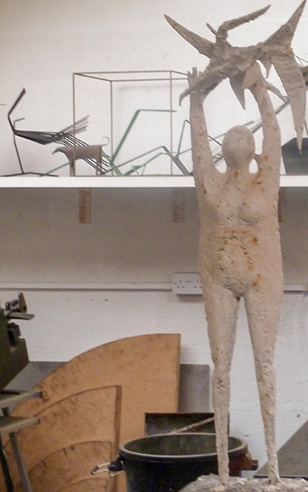 Thumbnail image of John Sydney Carter - maquette in his studio - We Explore The Studio Of John Sydney Carter
