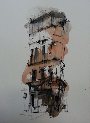 Thumbnail image of Emma Fitzpatrick - Let's Draw The Cultural Quarter - Leicester's 2nd Urban Sketching Success