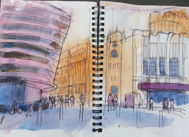 Urban sketchers Leicester