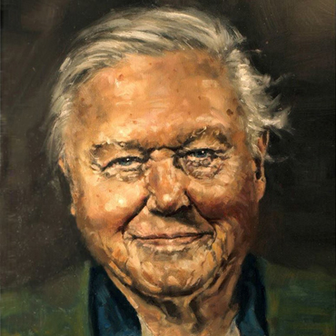 Kelvin Adams, 'David Attenborough' (detail)