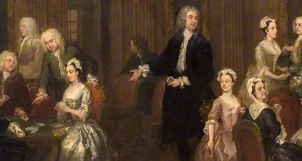 Hogarth, The Wollaston Family, details