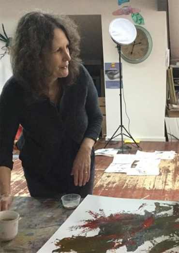 Jacqui Gallon in her studio