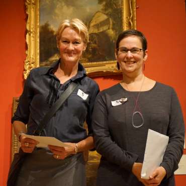 Thumbnail image of Winner of the George Pickard Prize, Jo McChesney with Ruth Singer - LSA Annual Exhibition - Preview Evening