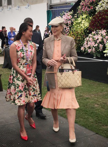 Siyuan Ren with Princess Michael of Kent at the Chelsea Flower Show 2019